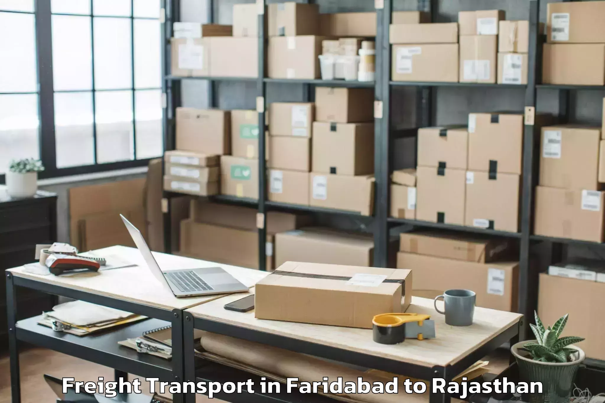 Easy Faridabad to Bhilwara Freight Transport Booking